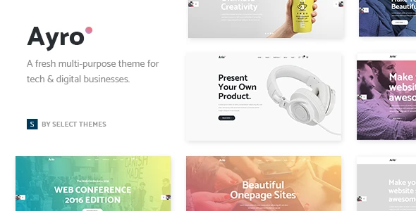 Ayro – Tech Startup WordPress Theme